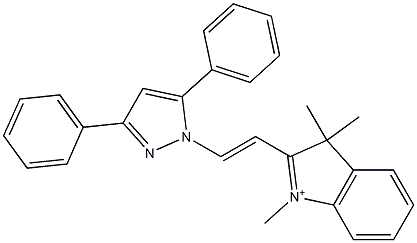 2-[2-(3,5-Diphenyl-1H-pyrazol-1-yl)ethenyl]-1,3,3-trimethyl-3H-indolium|