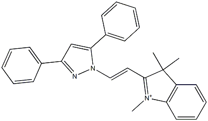  2-[2-(3,5-Diphenyl-1H-pyrazol-1-yl)ethenyl]-1,3,3-trimethyl-3H-indolium