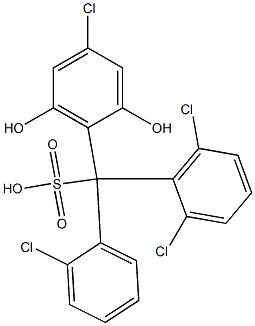 (2-Chlorophenyl)(2,6-dichlorophenyl)(4-chloro-2,6-dihydroxyphenyl)methanesulfonic acid
