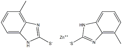 Zinc bis(4-methyl-1H-benzimidazole-2-thiolate) 结构式