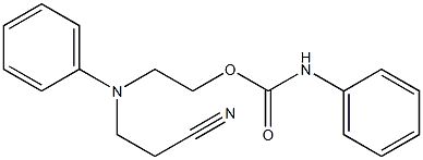 N-Phenylcarbamic acid 2-[N-(2-cyanoethyl)anilino]ethyl ester Structure