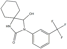 2-[3-(トリフルオロメチル)フェニル]-1-ヒドロキシ-2,4-ジアザスピロ[4.5]デカン-3-オン 化学構造式