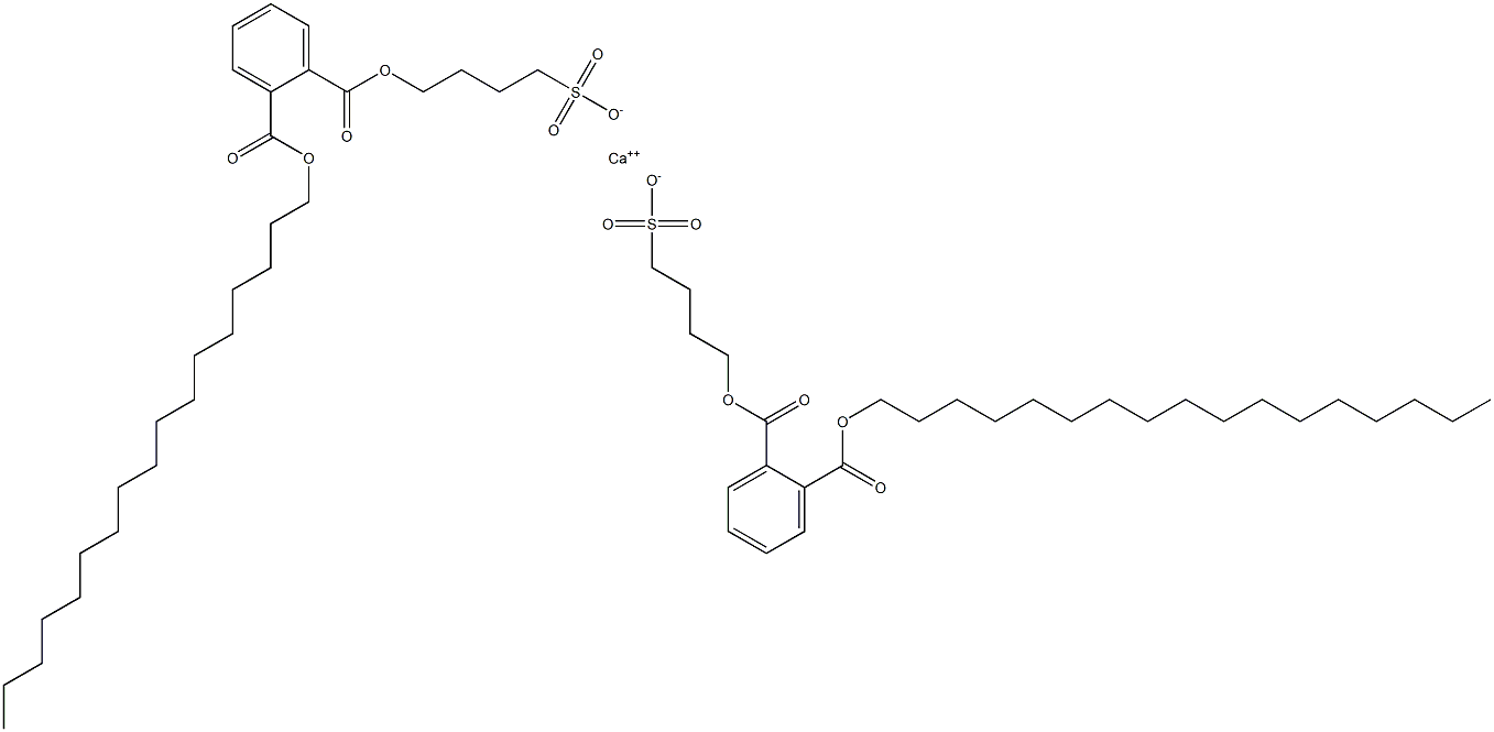 Bis[4-[(2-heptadecyloxycarbonylphenyl)carbonyloxy]butane-1-sulfonic acid]calcium salt,,结构式
