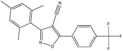 5-(4-Trifluoromethylphenyl)-3-(2,4,6-trimethylphenyl)-isoxazole-4-carbonitrile|