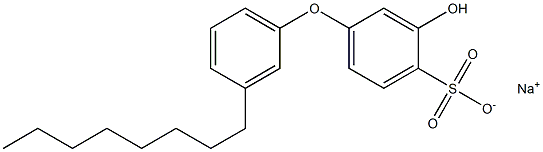 3-Hydroxy-3'-octyl[oxybisbenzene]-4-sulfonic acid sodium salt,,结构式