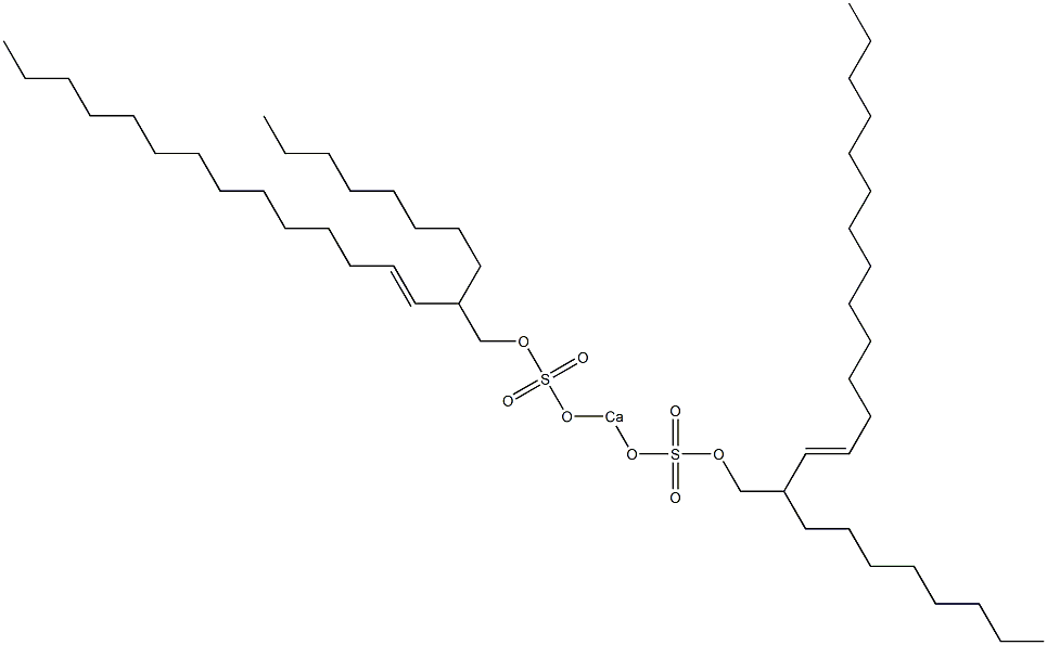 Bis(2-octyl-3-hexadecenyloxysulfonyloxy)calcium Structure