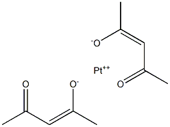 Platinum(II)bis(4-oxo-2-pentene-2-olate) 结构式