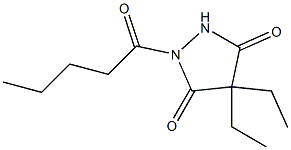 4,4-Diethyl-1-valeryl-3,5-pyrazolidinedione Struktur