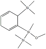 1-(1-Methoxy-1,2,2,2-tetramethyldisilanyl)-6-(trimethylsilyl)cyclohexa-1,4-diene,,结构式