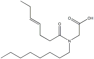 N-(4-Heptenoyl)-N-octylglycine Struktur