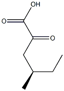 (R)-4-メチル-2-オキソヘキサン酸 化学構造式