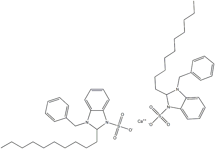 Bis(1-benzyl-2-decyl-2,3-dihydro-1H-benzimidazole-3-sulfonic acid)calcium salt Struktur