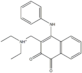 [[(4-(Phenylamino)-1,2-dihydro-1,2-dioxonaphthalen)-3-yl]methyl]-N,N-diethylaminium Structure