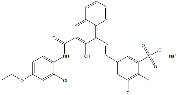  3-Chloro-2-methyl-5-[[3-[[(2-chloro-4-ethoxyphenyl)amino]carbonyl]-2-hydroxy-1-naphtyl]azo]benzenesulfonic acid sodium salt