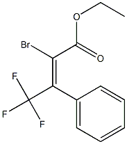 3-Phenyl-3-(trifluoromethyl)-2-bromopropenoic acid ethyl ester Structure