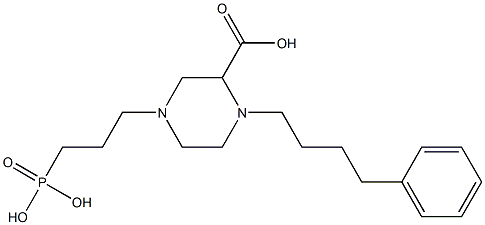 3-[3-Carboxy-4-(4-phenylbutyl)-1-piperazinyl]propylphosphonic acid Struktur