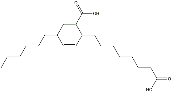 6-カルボキシ-4-ヘキシル-2-シクロヘキセン-1-オクタン酸 化学構造式