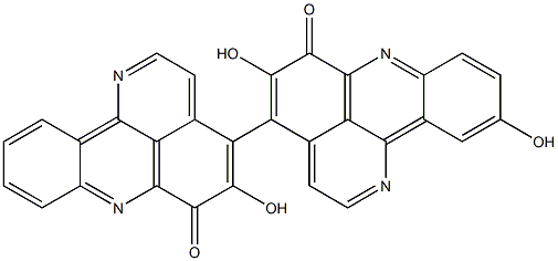 5,5',10-Trihydroxy[4,4'-bi[1,7-diaza-6H-benz[de]anthracene]]-6,6'-dione,,结构式
