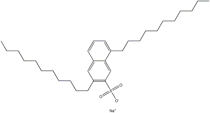 3,8-ジウンデシル-2-ナフタレンスルホン酸ナトリウム 化学構造式
