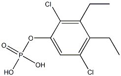 りん酸ジエチル(2,5-ジクロロフェニル) 化学構造式