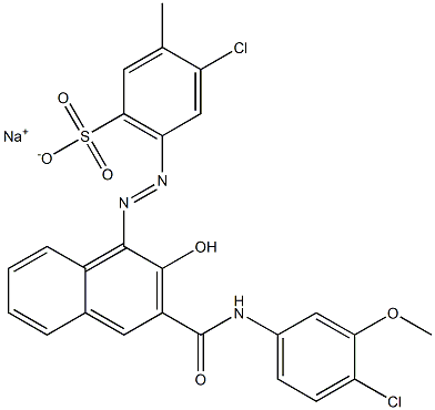 4-Chloro-3-methyl-6-[[3-[[(4-chloro-3-methoxyphenyl)amino]carbonyl]-2-hydroxy-1-naphtyl]azo]benzenesulfonic acid sodium salt