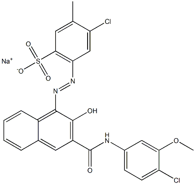  4-Chloro-3-methyl-6-[[3-[[(4-chloro-3-methoxyphenyl)amino]carbonyl]-2-hydroxy-1-naphtyl]azo]benzenesulfonic acid sodium salt