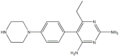 2,4-Diamino-6-ethyl-5-(4-piperazinophenyl)pyrimidine Structure