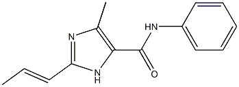 N-Phenyl-4-methyl-2-(1-propenyl)-1H-imidazole-5-carboxamide,,结构式