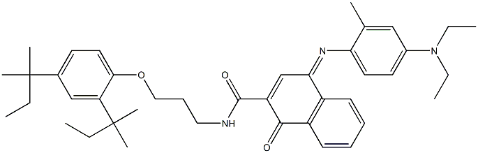4-[[4-(Diethylamino)-2-methylphenyl]imino]-N-[3-(2,4-di-tert-pentylphenoxy)propyl]-1-oxonaphthalene-2-carboxamide 结构式
