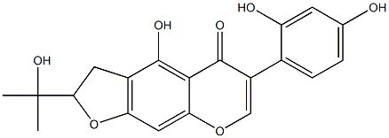 2,3-Dihydro-2-(1-hydroxy-1-methylethyl)-4-hydroxy-6-(2,4-dihydroxyphenyl)-5H-furo[3,2-g][1]benzopyran-5-one