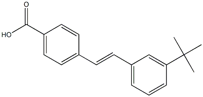 4-[(E)-2-(3-tert-Butylphenyl)ethenyl]benzoic acid,,结构式