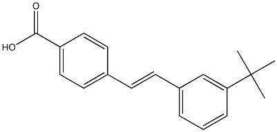 4-[(E)-2-(3-tert-Butylphenyl)ethenyl]benzoic acid Struktur