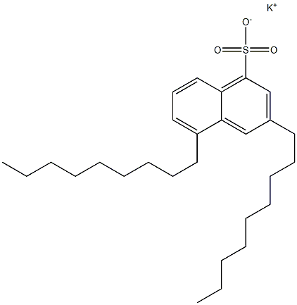 3,5-Dinonyl-1-naphthalenesulfonic acid potassium salt 结构式