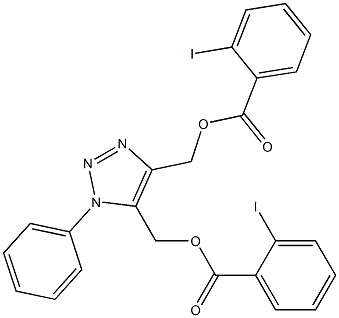 1-Phenyl-1H-1,2,3-triazole-4,5-bis(methanol)bis(2-iodobenzoate) Structure