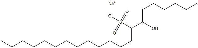 7-ヒドロキシヘニコサン-8-スルホン酸ナトリウム 化学構造式