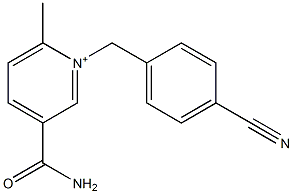 1-(4-Cyanobenzyl)-3-carbamoyl-6-methylpyridinium 结构式