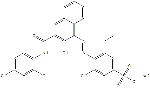  3-Chloro-5-ethyl-4-[[3-[[(4-chloro-2-methoxyphenyl)amino]carbonyl]-2-hydroxy-1-naphtyl]azo]benzenesulfonic acid sodium salt