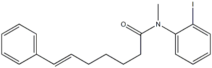 7-Phenyl-N-(2-iodophenyl)-N-methyl-6-heptenamide,,结构式