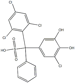  (5-Chloro-3,4-dihydroxyphenyl)(2,4,6-trichlorophenyl)phenylmethanesulfonic acid