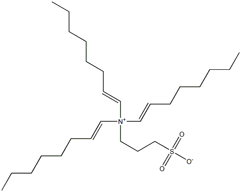 N,N-ジ(1-オクテニル)-N-(3-スルホナトプロピル)-1-オクテン-1-アミニウム 化学構造式