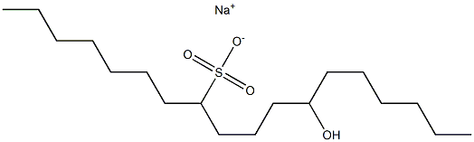 12-ヒドロキシオクタデカン-8-スルホン酸ナトリウム 化学構造式