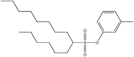 7-Pentadecanesulfonic acid 3-methylphenyl ester 结构式