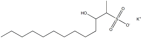 3-ヒドロキシトリデカン-2-スルホン酸カリウム 化学構造式
