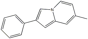 7-メチル-2-フェニルインドリジン 化学構造式