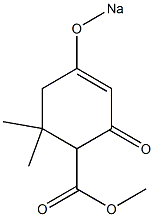 4-Sodiooxy-2,2-dimethyl-6-oxo-4-cyclohexene-1-carboxylic acid methyl ester Structure