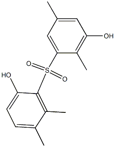 2,3'-Dihydroxy-2',5,5',6-tetramethyl[sulfonylbisbenzene] Struktur