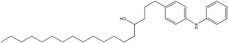 4-(4-ヒドロキシオクタデシル)フェニルフェニルアミン 化学構造式