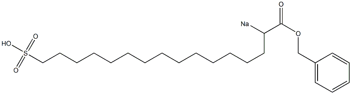  2-Sodiosulfopalmitic acid benzyl ester