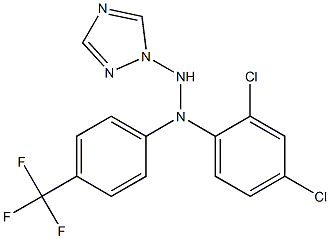 1-(1H-1,2,4-Triazol-1-yl)-2-[4-(trifluoromethyl)phenyl]-2-(2,4-dichlorophenyl)hydrazine,,结构式