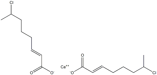 ビス(7-クロロ-2-オクテン酸)カルシウム 化学構造式
